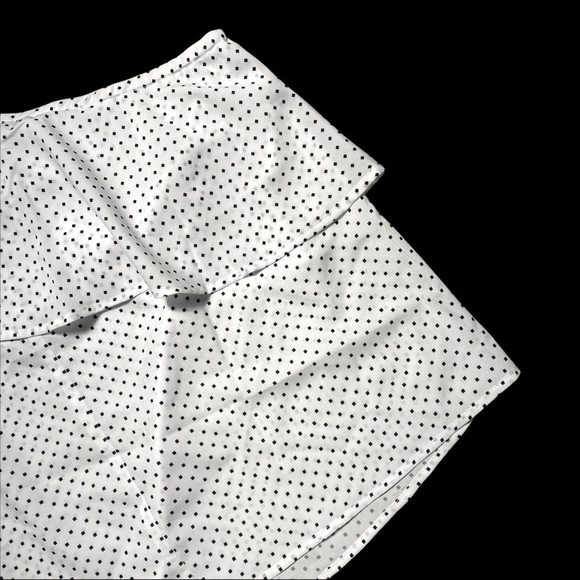 Eloquii White and Black Polka Dot One Shoulder Blouse 18 - Picture 8 of 8